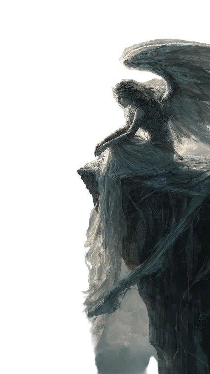 Solitude Angel Vinyl Car Decal Sticker – Waterproof & UV-Resistant 