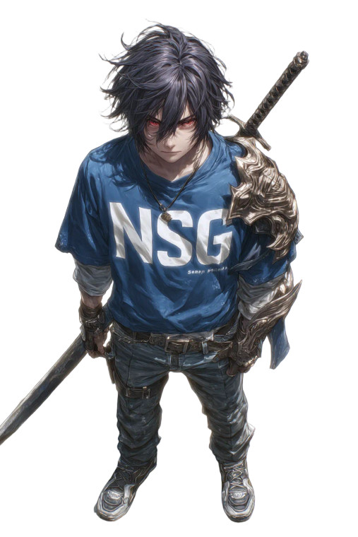 Serious Anime Swordsman V2 Vinyl Car Decal Sticker – Waterproof & UV-Resistant 