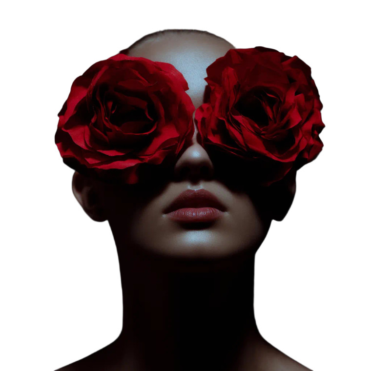 Rose-Covered Eyes Vinyl Car Decal Sticker – Waterproof & UV-Resistant 
