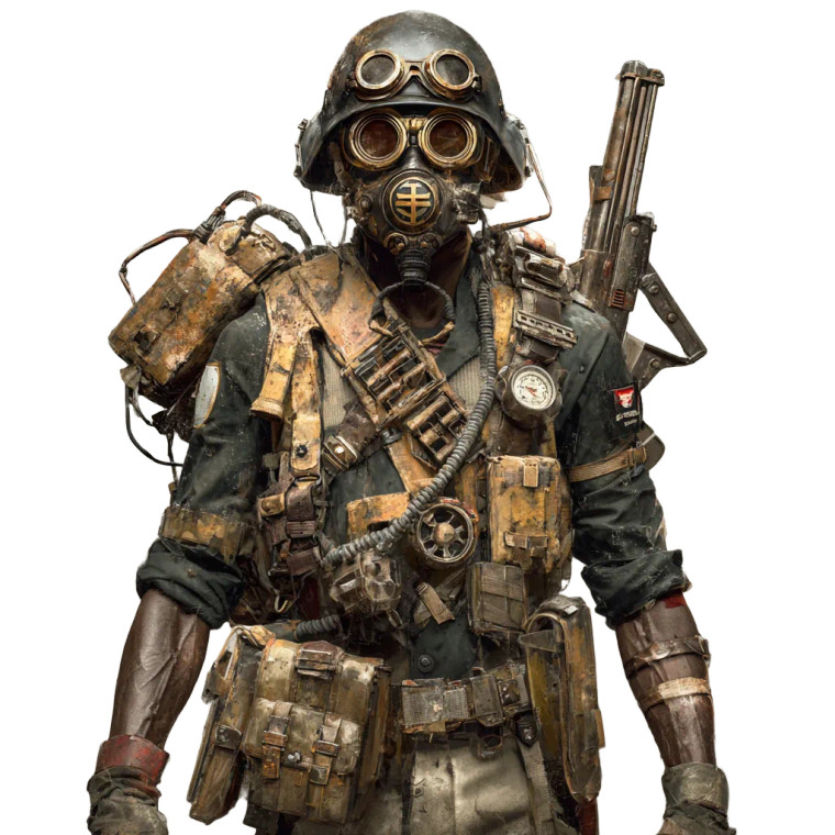 African Steampunk Soldier Vinyl Car Decal Sticker – Waterproof & UV-Resistant 