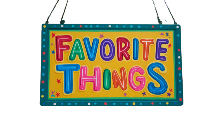 Favorite Things Sign Vinyl Car Decal Sticker – Waterproof & UV-Resistant 
