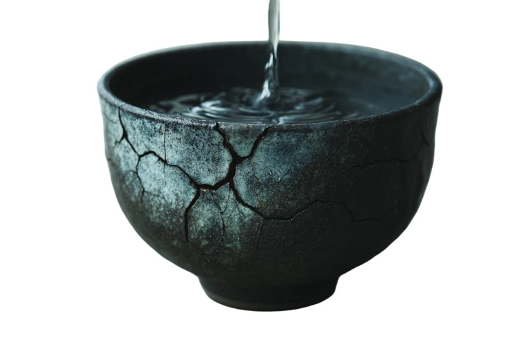 Filling Cracked Cup Vinyl Car Decal Sticker – Waterproof & UV-Resistant 