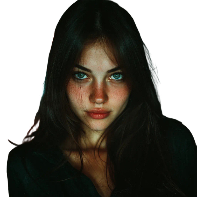 Brunette Portrait V5 Vinyl Car Decal Sticker – Waterproof & UV-Resistant 