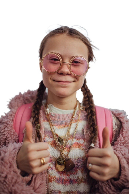 Funky Greta Thunberg Vinyl Car Decal Sticker – Waterproof & UV-Resistant 