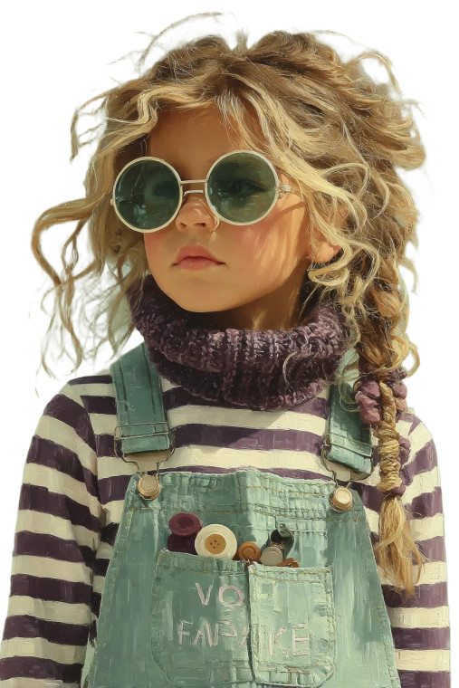 Mischievous Girl Portrait Vinyl Car Decal Sticker – Waterproof & UV-Resistant 