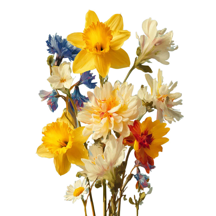 Wild Flower Bouquet V3 Vinyl Car Decal Sticker – Waterproof & UV-Resistant 