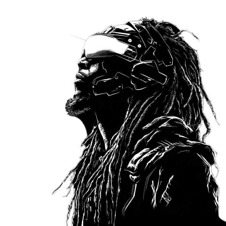 Rastafarian Robot Vinyl Car Decal Sticker – Waterproof & UV-Resistant 