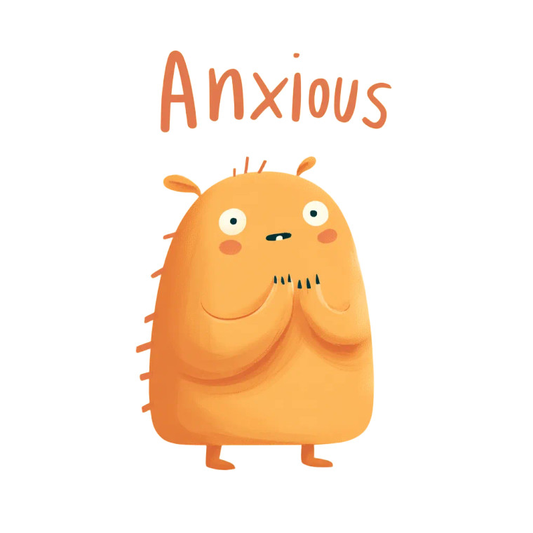 Anxious Monster Vinyl Car Decal Sticker – Waterproof & UV-Resistant 