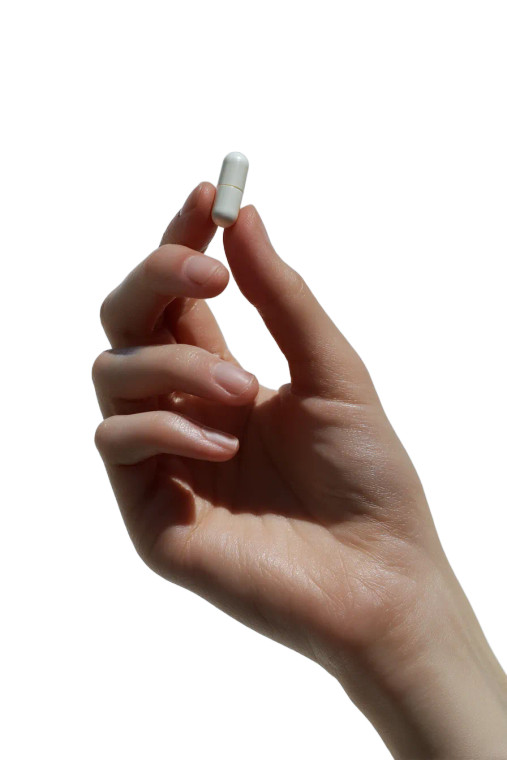 Hand Holding Pill V2 Vinyl Car Decal Sticker – Waterproof & UV-Resistant 