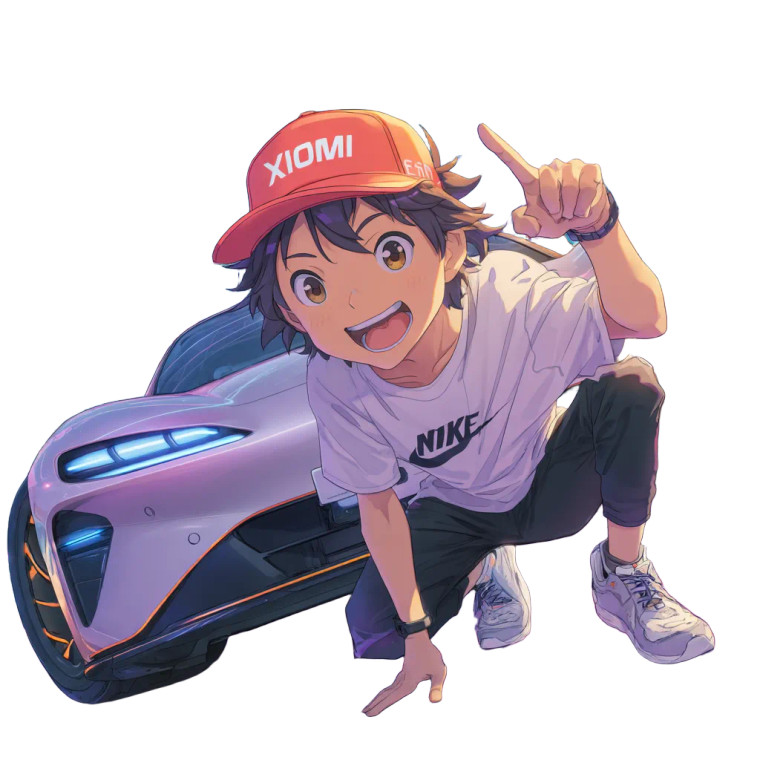 Anime Boy & Car Vinyl Car Decal Sticker – Waterproof & UV-Resistant 