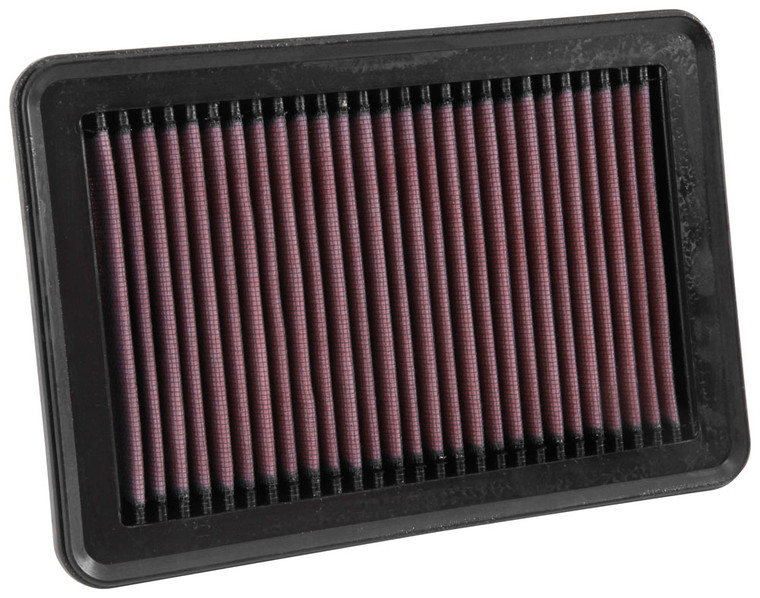 Increase Horsepower with K & N Air Filter | Fits Various 2017-2020 Hyundai Elantra Models | Washable Red Cotton Gauze Panel