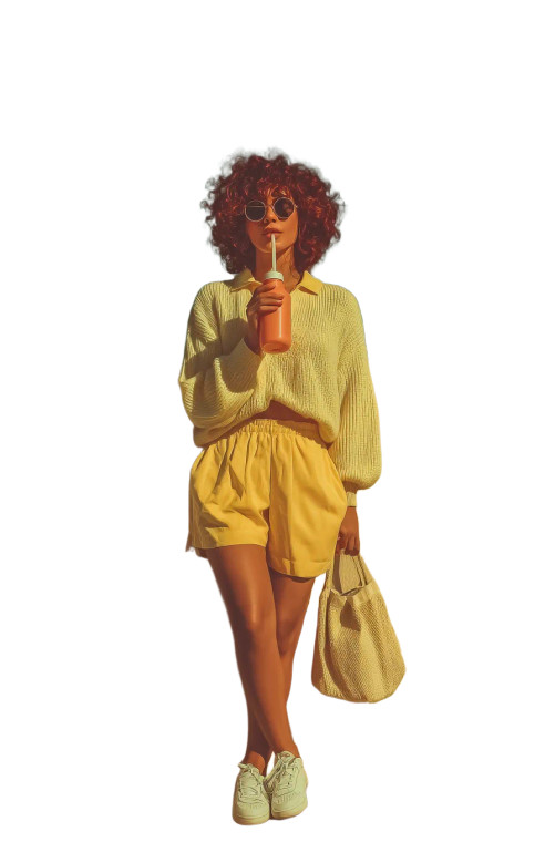 Elegant Preppy Woman Vinyl Car Decal Sticker – Waterproof & UV-Resistant 