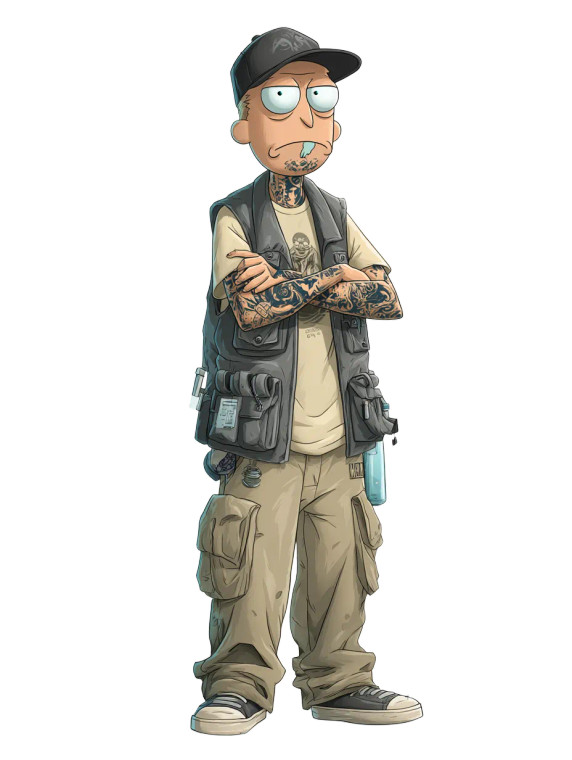 Casual Sci-Fi Character Vinyl Car Decal Sticker – Waterproof & UV-Resistant 