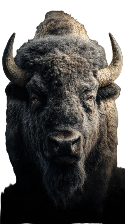 Massive Buffalo Head Vinyl Car Decal Sticker – Waterproof & UV-Resistant 