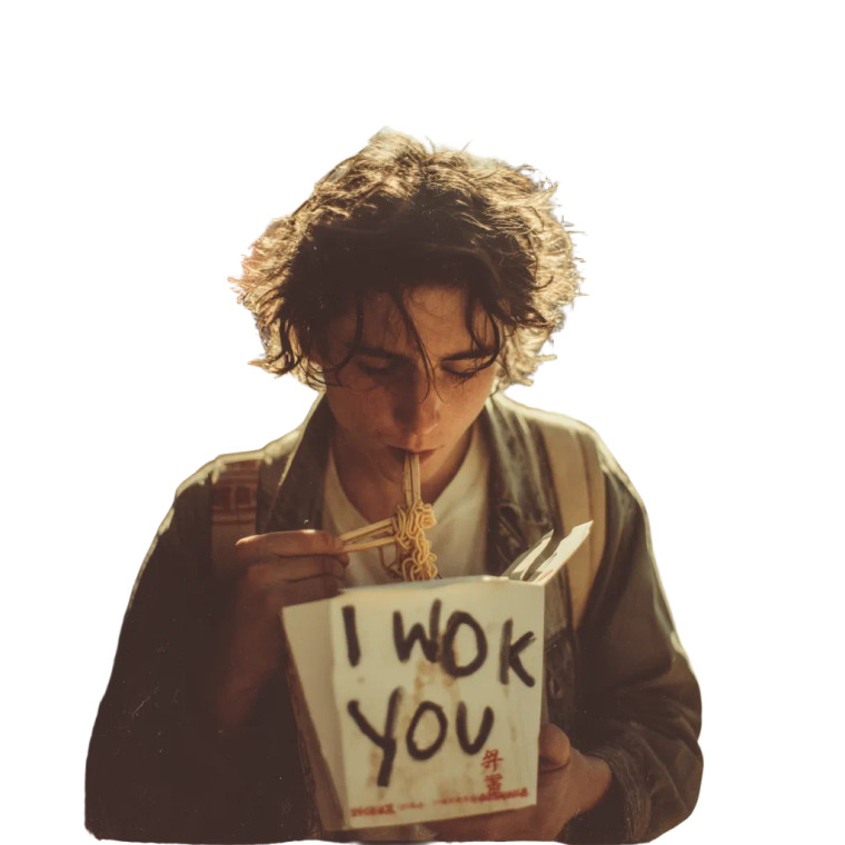 Timothée Chalamet Noodles Vinyl Car Decal Sticker – Waterproof & UV-Resistant 