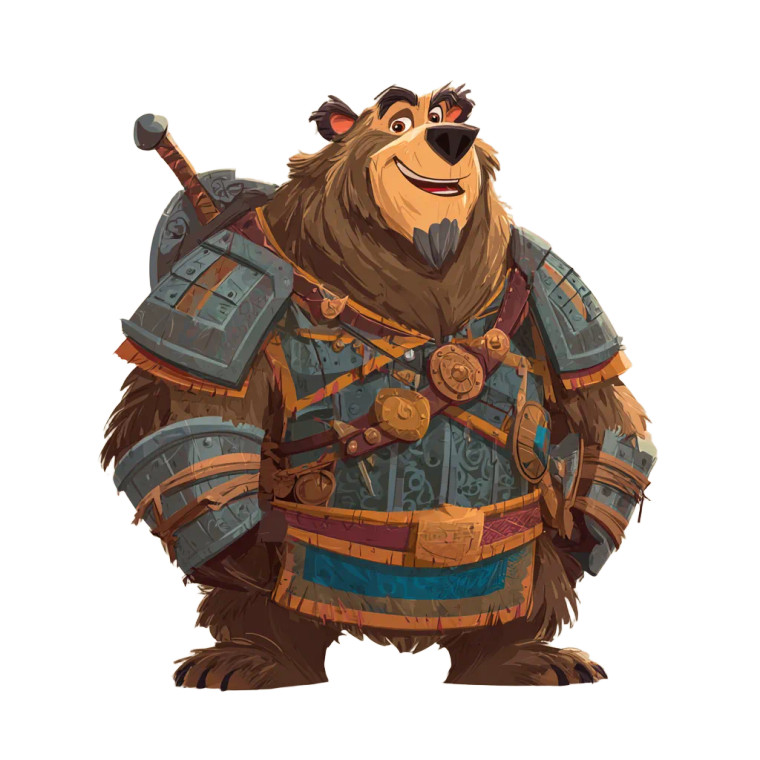 Bear Warrior V4 Vinyl Car Decal Sticker – Waterproof & UV-Resistant 