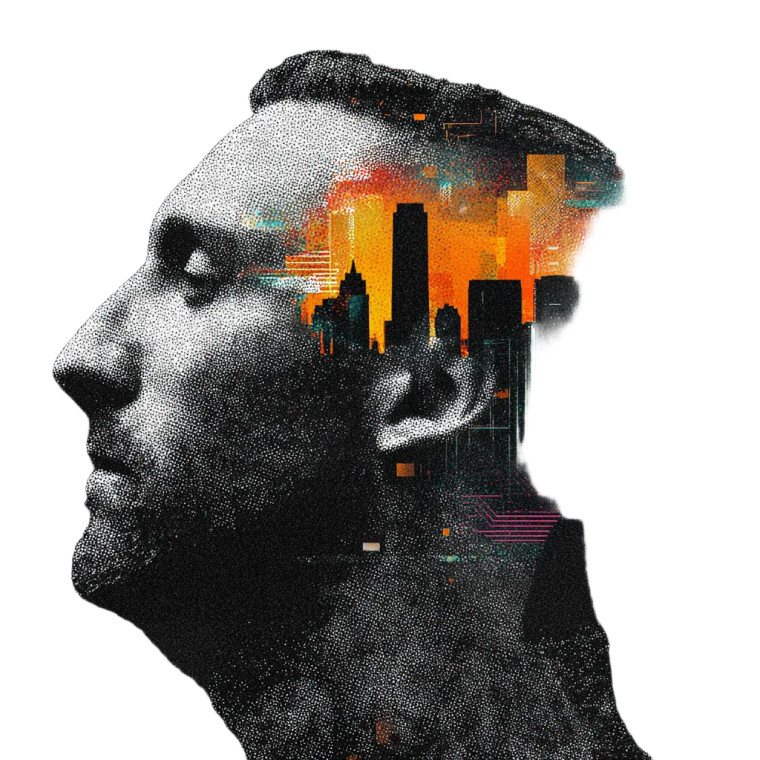 Glitch Portrait V3 Vinyl Car Decal Sticker – Waterproof & UV-Resistant 