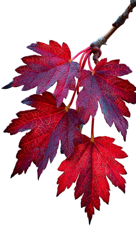 Vibrant Maple Leaves Vinyl Car Decal Sticker – Waterproof & UV-Resistant 