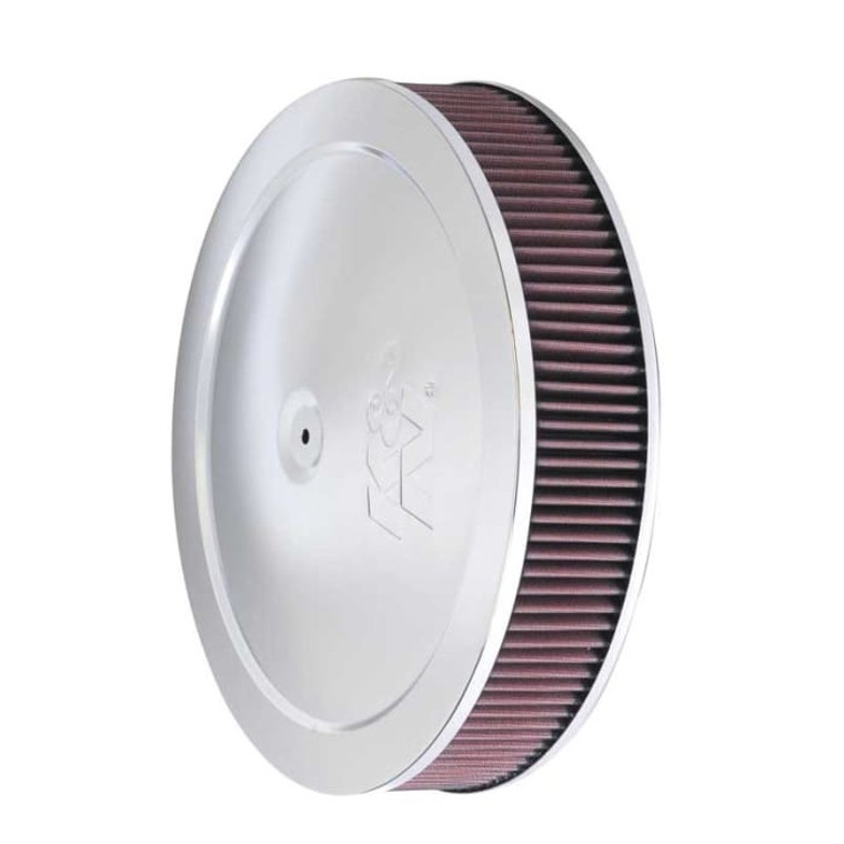 K&N Custom Air Cleaner | 14 Inch Round Chrome Assembly | Superior Air Flow
