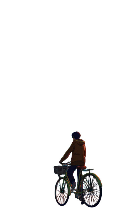 Cyberpunk Bicycle Rider Vinyl Car Decal Sticker – Waterproof & UV-Resistant 