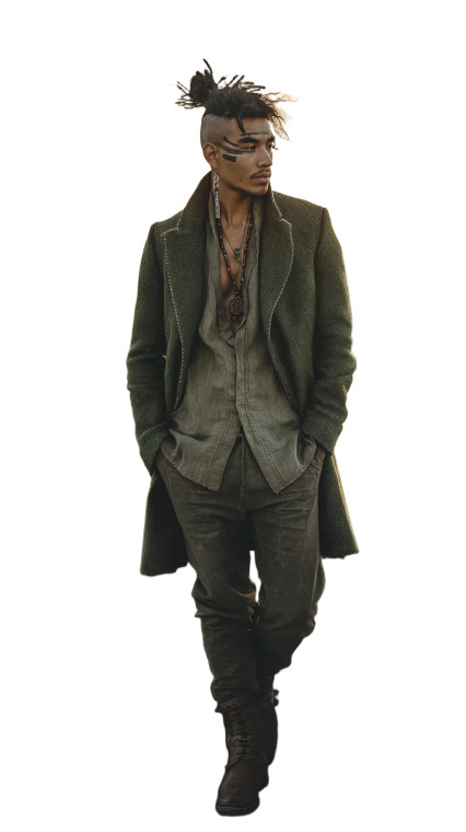 Tribal Modern Man Vinyl Car Decal Sticker – Waterproof & UV-Resistant 