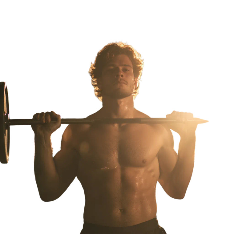 Athletic Man Lifting Vinyl Car Decal Sticker – Waterproof & UV-Resistant 