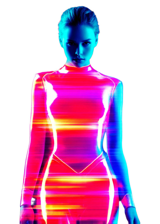 Glitch Core Woman Vinyl Car Decal Sticker – Waterproof & UV-Resistant 