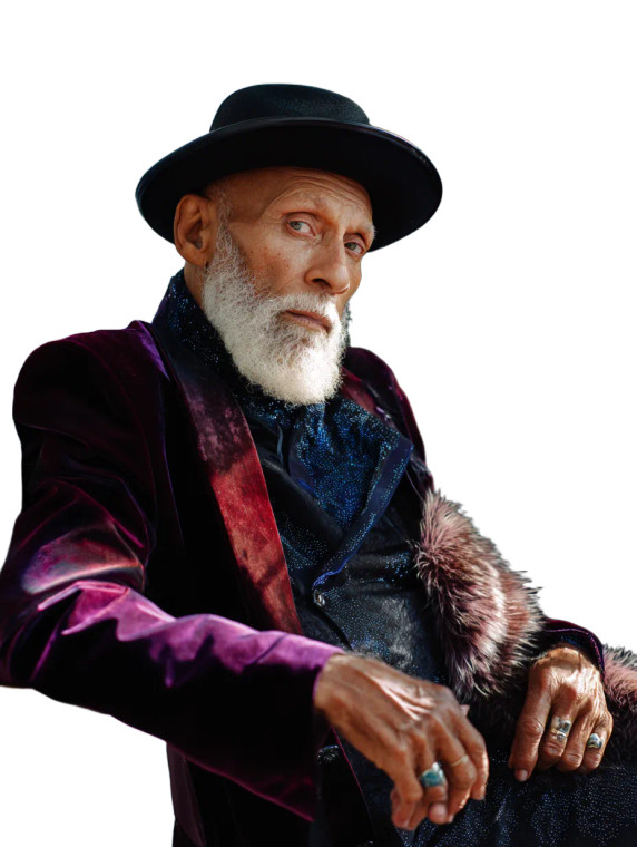 Elderly Sartorial Portrait Vinyl Car Decal Sticker – Waterproof & UV-Resistant 