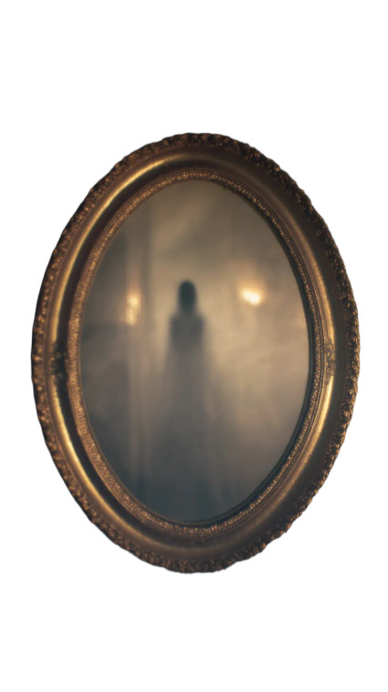 Ghostly Mirror Reflection V3 Vinyl Car Decal Sticker – Waterproof & UV-Resistant 