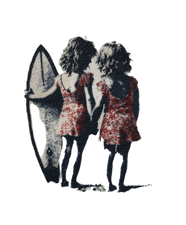 Girls With Surfboard Vinyl Car Decal Sticker – Waterproof & UV-Resistant 