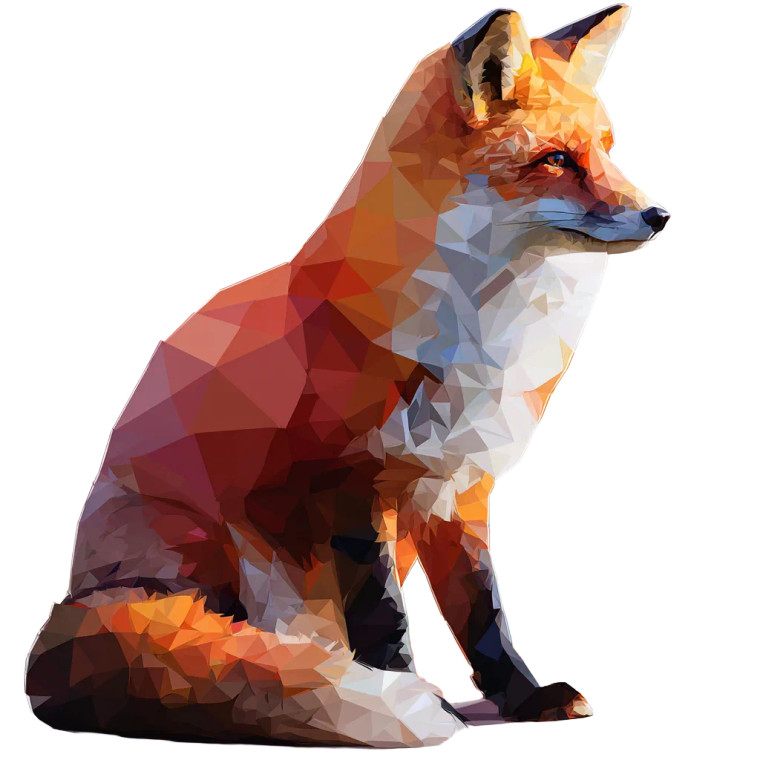 Stylized Fox Vinyl Car Decal Sticker – Waterproof & UV-Resistant 