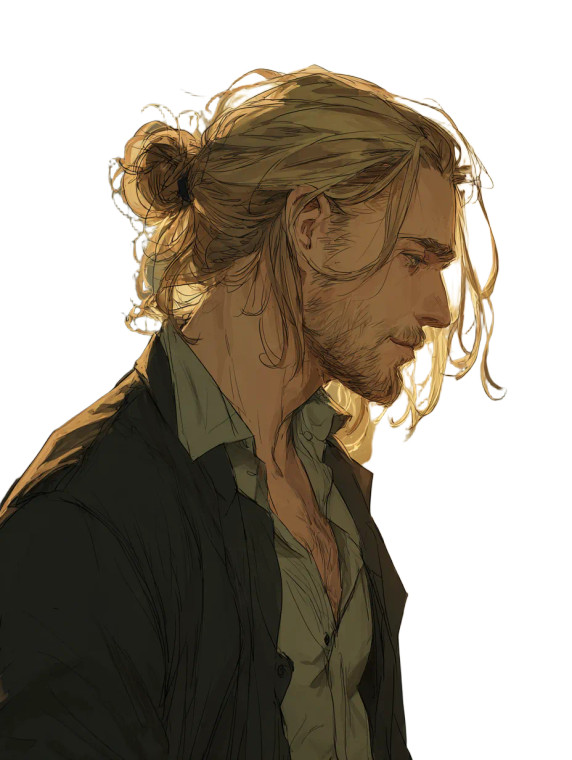 Thoughtful Blond Man Vinyl Car Decal Sticker – Waterproof & UV-Resistant 