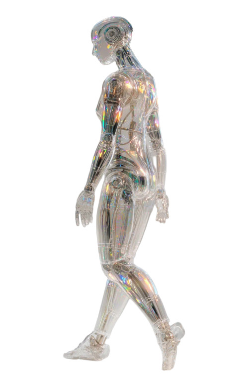 Futuristic Floating Robot Vinyl Car Decal Sticker – Waterproof & UV-Resistant 