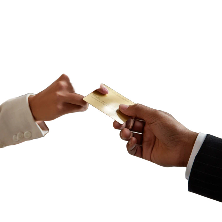 Hands Passing Card Vinyl Car Decal Sticker – Waterproof & UV-Resistant 