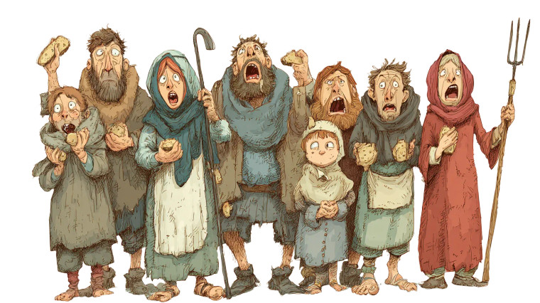 Medieval Peasants Despair Vinyl Car Decal Sticker – Waterproof & UV-Resistant 