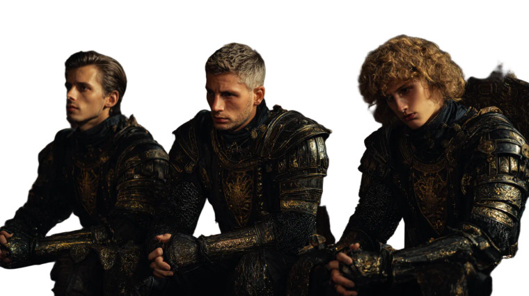 Medieval Knights Meeting Vinyl Car Decal Sticker – Waterproof & UV-Resistant 