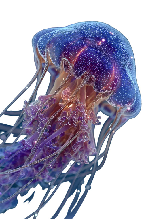 Glowing Jellyfish Abstract V2 Vinyl Car Decal Sticker – Waterproof & UV-Resistant 