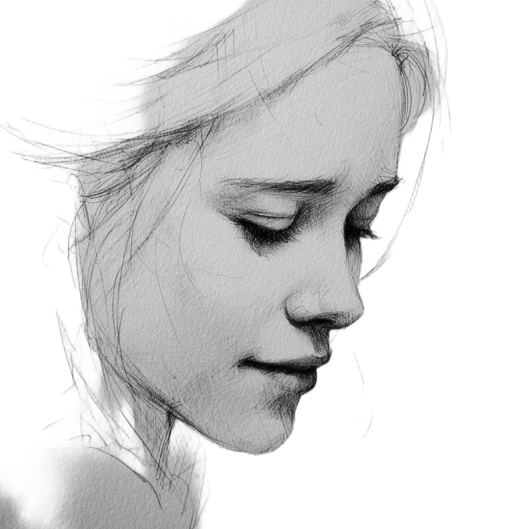 Serene Woman Profile V3 Vinyl Car Decal Sticker – Waterproof & UV-Resistant 