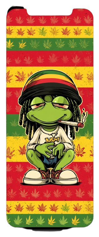 Cannabis Frog Wallpaper Vinyl Car Decal Sticker – Waterproof & UV-Resistant 