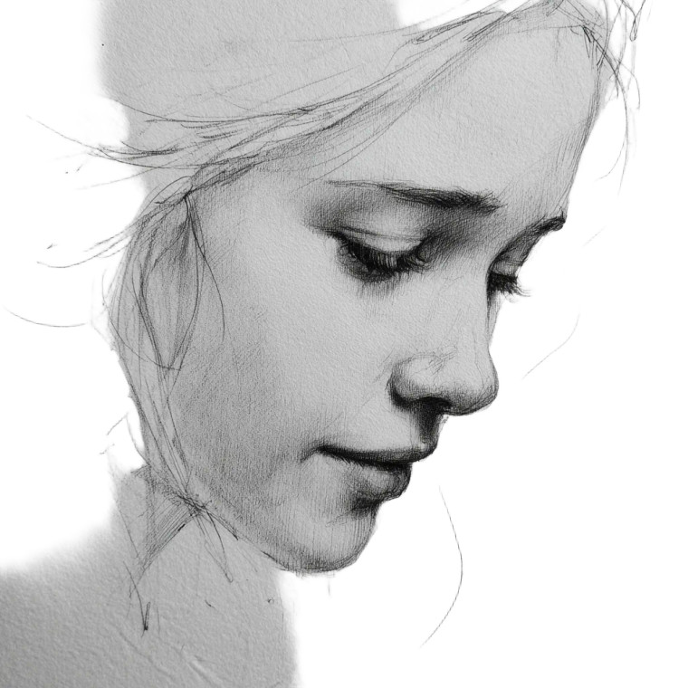 Serene Woman Profile V4 Vinyl Car Decal Sticker – Waterproof & UV-Resistant 