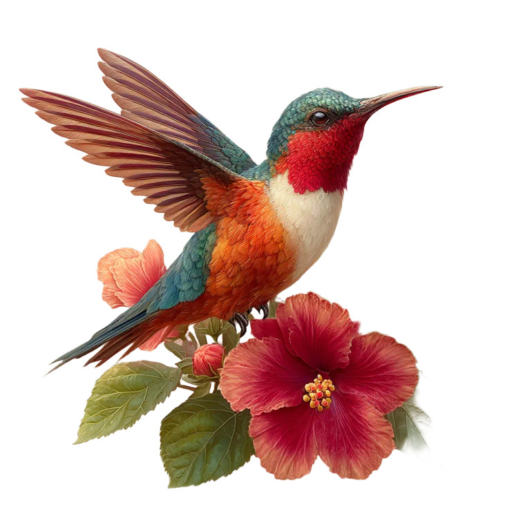 Vibrant Hummingbird Flight Vinyl Car Decal Sticker – Waterproof & UV-Resistant 