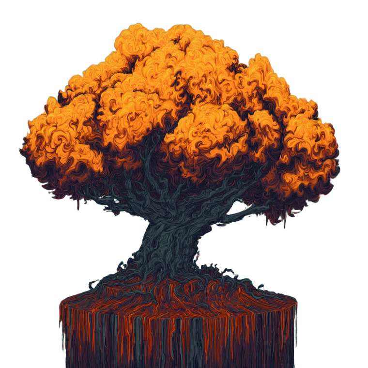 Vibrant Psychedelic Tree Vinyl Car Decal Sticker – Waterproof & UV-Resistant 