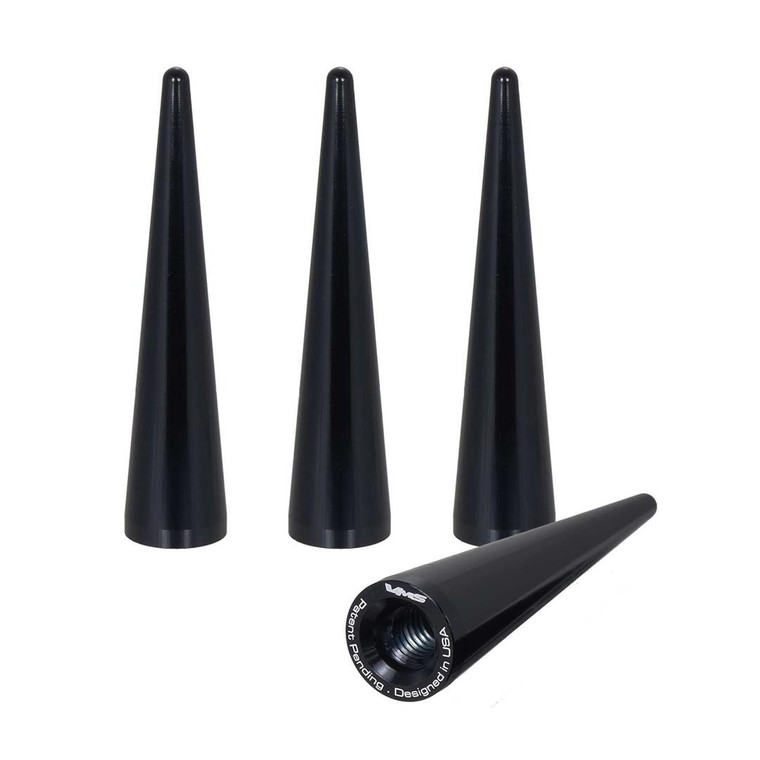 Ultimate Spike Styling | Black Anodized Lug Nut Covers | Set of 4