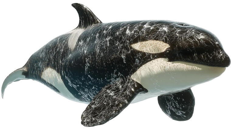 Killer Whale Photo Vinyl Car Decal Sticker – Waterproof & UV-Resistant 