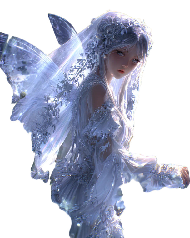 Ethereal Butterfly Bride Vinyl Car Decal Sticker – Waterproof & UV-Resistant 