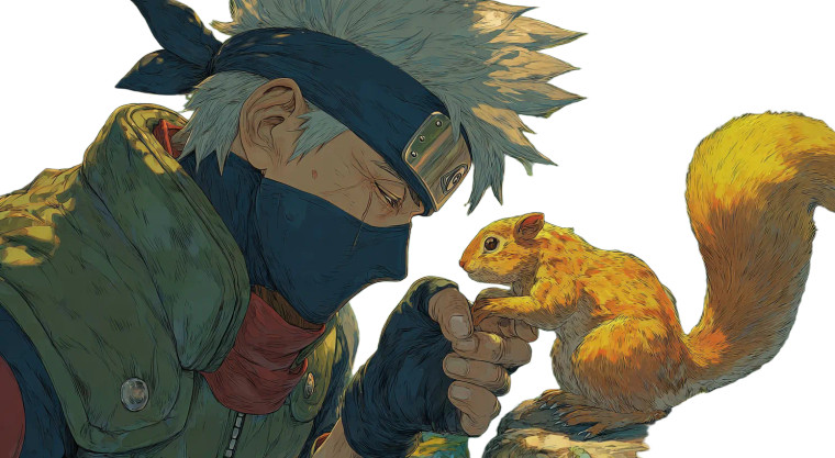 Kakashi Petting Creature Vinyl Car Decal Sticker – Waterproof & UV-Resistant 