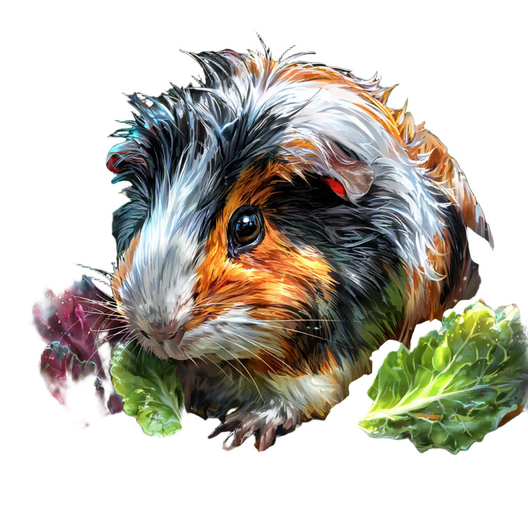 Guinea Pig Eating Vinyl Car Decal Sticker – Waterproof & UV-Resistant 