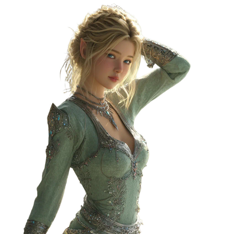 Shy Elf Maiden V3 Vinyl Car Decal Sticker – Waterproof & UV-Resistant 