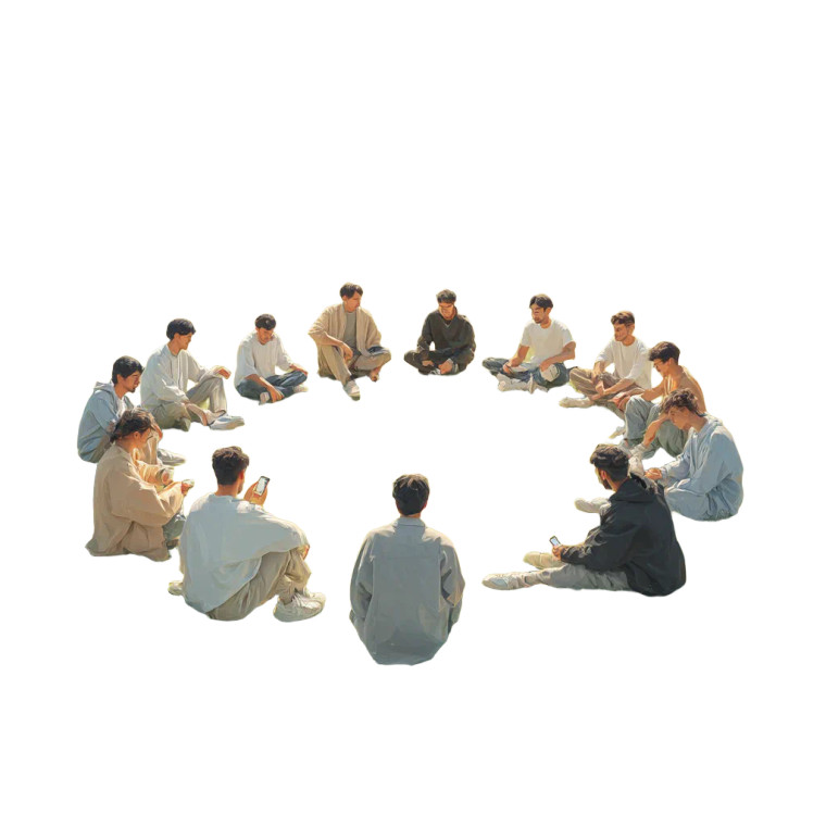 Joyful Azerbaijani Gathering Vinyl Car Decal Sticker – Waterproof & UV-Resistant 