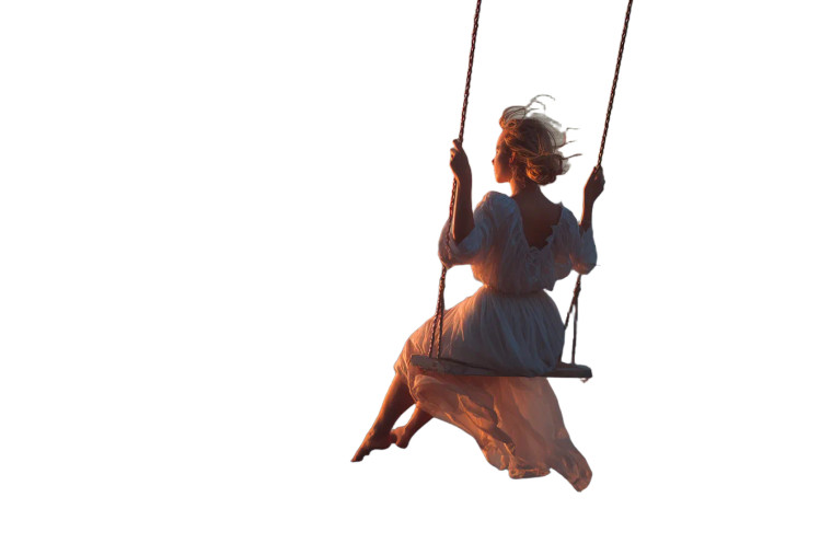 Person On Swing Vinyl Car Decal Sticker – Waterproof & UV-Resistant 